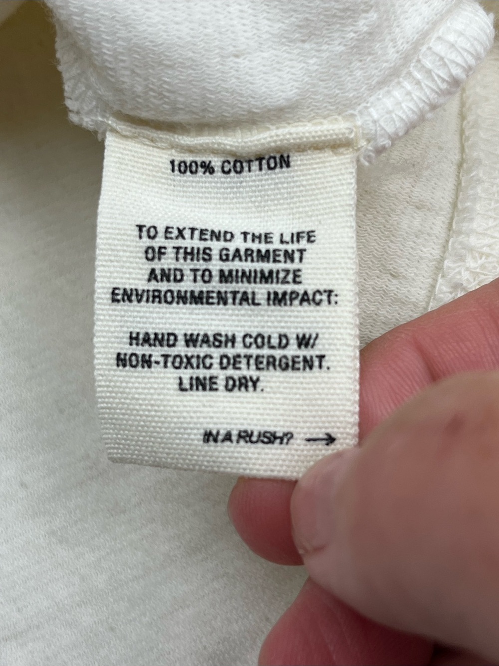 Alex Mill 100% Cotton Cream Long Sleeve Top Pocket Womens Size Large Minimalist - Picture 3 of 10